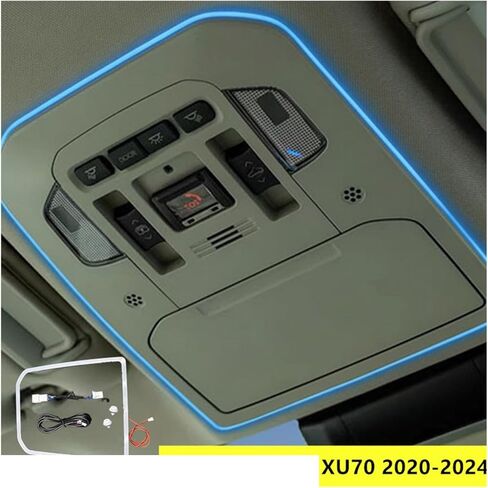 أضواء سقف السيارة لتويوتا لهايلاندر XU70 2020-2024 سقف القراءة ضوء LED أضواء الغلاف الجوي الجليد الأزرق سيارة الداخلية مصباح للزينة in Saudi Arabia
