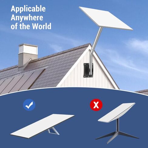 Satellite Pipe Adapter, 360 Degree Pole Mount for Gen 3 V3 Antenna, with Wide Base for 19.1 to 41mm Pole in Saudi Arabia
