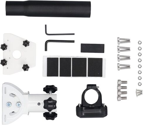 Qinlorgo Satellite Roof Mount, 360 Degree Rotation 160 Degree Tilt Adjustable Stainless Steel Installation Kit with High Strength Aluminum Clamps, for RV Pole Yacht Gen 3 in Saudi Arabia