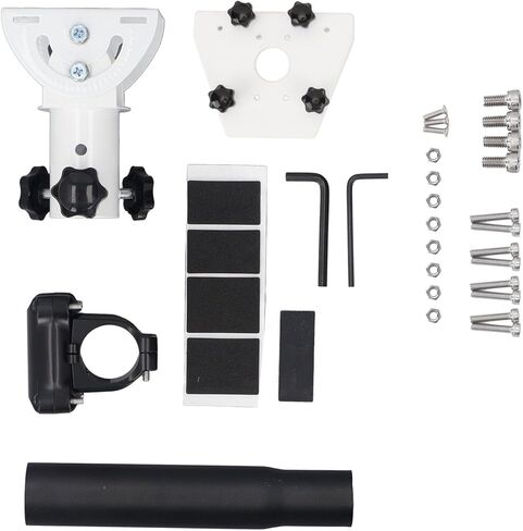 Qinlorgo Satellite Roof Mount, 360 Degree Rotation 160 Degree Tilt Adjustable Stainless Steel Installation Kit with High Strength Aluminum Clamps, for RV Pole Yacht Gen 3 in Saudi Arabia