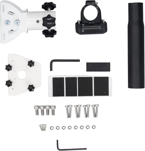 Qinlorgo Satellite Roof Mount, 360 Degree Rotation 160 Degree Tilt Adjustable Stainless Steel Installation Kit with High Strength Aluminum Clamps, for RV Pole Yacht Gen 3 in Saudi Arabia