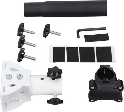 Qinlorgo Satellite Roof Mount, 360 Degree Rotation 160 Degree Tilt Adjustable Stainless Steel Installation Kit with High Strength Aluminum Clamps, for RV Pole Yacht Gen 3 in Saudi Arabia