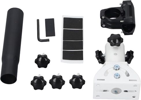 Qinlorgo Satellite Roof Mount, 360 Degree Rotation 160 Degree Tilt Adjustable Stainless Steel Installation Kit with High Strength Aluminum Clamps, for RV Pole Yacht Gen 3 in Saudi Arabia