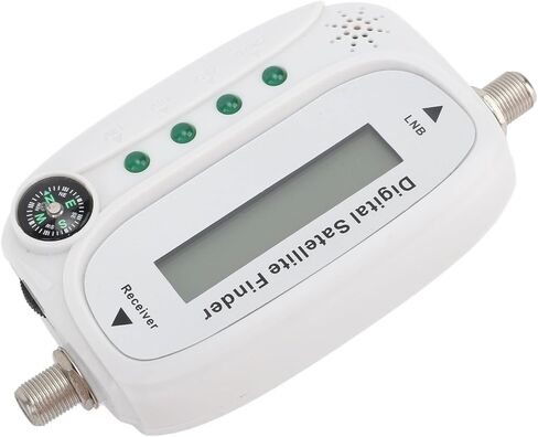 Asixxsix Satellite Signal Finder, Mini Size Accurate Universal Satellite Signal Meter TV Strength Meter with Compass and Audio LCD Display for in Saudi Arabia