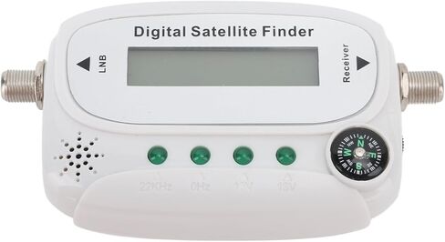 Asixxsix Satellite Signal Finder, Mini Size Accurate Universal Satellite Signal Meter TV Strength Meter with Compass and Audio LCD Display for in Saudi Arabia