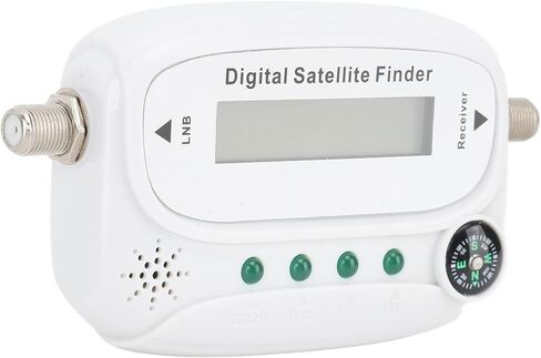 Asixxsix Satellite Signal Finder, Mini Size Accurate Universal Satellite Signal Meter TV Strength Meter with Compass and Audio LCD Display for in Saudi Arabia