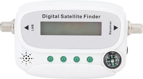 Asixxsix Satellite Signal Finder, Mini Size Accurate Universal Satellite Signal Meter TV Strength Meter with Compass and Audio LCD Display for in Saudi Arabia