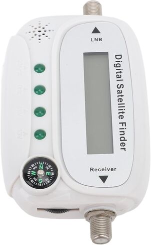 Asixxsix Satellite Signal Finder, Mini Size Accurate Universal Satellite Signal Meter TV Strength Meter with Compass and Audio LCD Display for in Saudi Arabia