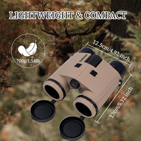 8x32 Laser Rangefinder Binoculars 3000 Yards, OLED Red Display, Angle Compensated, IPX4 Waterproof Hunting Range Finder with 1/4" Thread for Tripod Mount in Saudi Arabia