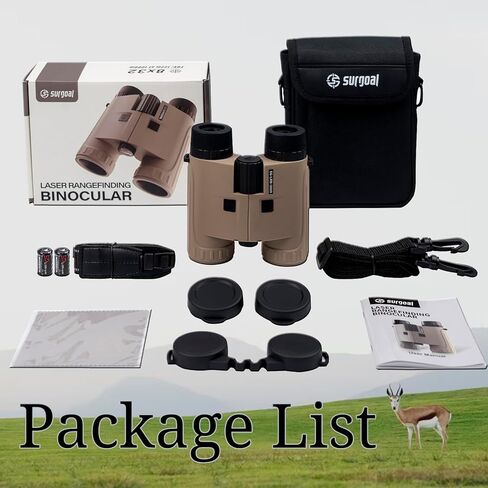 8x32 Laser Rangefinder Binoculars 3000 Yards, OLED Red Display, Angle Compensated, IPX4 Waterproof Hunting Range Finder with 1/4" Thread for Tripod Mount in Saudi Arabia