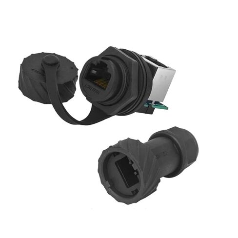 LR20 M20 كابل شبكة إيثرنت LAN مقاوم للماء IP65 الطيران ذكر التوصيل أنثى لوحة المقبس RJ45 موصل CAT5 محول الإشارة 1A (مجموعة رقم 5، صامولة معدنية) in Kuwait