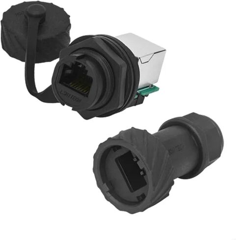 LR20 M20 إيثرنت شبكة LAN كابل مقاوم للماء IP65 الطيران ذكر التوصيل أنثى لوحة مقابس RJ45 موصل CAT5 إشارة محول 1A (التوصيل، الجوز المعدني) in Kuwait