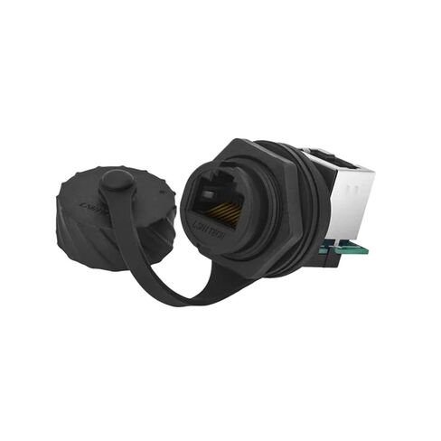 LR20 M20 إيثرنت شبكة LAN كابل مقاوم للماء IP65 الطيران ذكر التوصيل أنثى لوحة المقبس RJ45 موصل CAT5 إشارة محول 1A (المقبس رقم 5، الجوز البلاستيك) in Kuwait