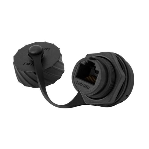 LR20 M20 إيثرنت شبكة LAN كابل مقاوم للماء IP65 الطيران ذكر التوصيل أنثى لوحة المقبس RJ45 موصل CAT5 إشارة محول 1A (المقبس رقم 1، الجوز البلاستيك) in Kuwait