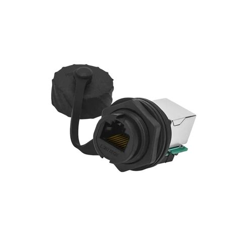 LR20 M20 إيثرنت شبكة LAN كابل مقاوم للماء IP65 الطيران ذكر التوصيل أنثى لوحة المقبس RJ45 موصل CAT5 محول الإشارة 1A (المقبس رقم 4، الجوز المعدني) in Kuwait
