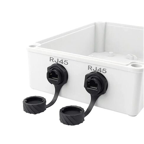 LR20 M20 كابل شبكة إيثرنت LAN مقاوم للماء IP65 الطيران ذكر التوصيل أنثى لوحة المقبس RJ45 موصل CAT5 محول الإشارة 1A (المقبس رقم 1، صامولة معدنية) in Kuwait