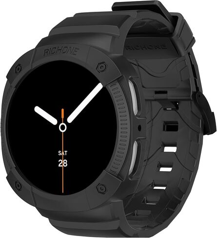 RICHONE Case with Band Compatible for Samsung Galaxy Watch 8 40mm/44mm/46mm, Men Women Protective Bumper Cover with Soft Silicone Strap for Galaxy Watch8 in Saudi Arabia