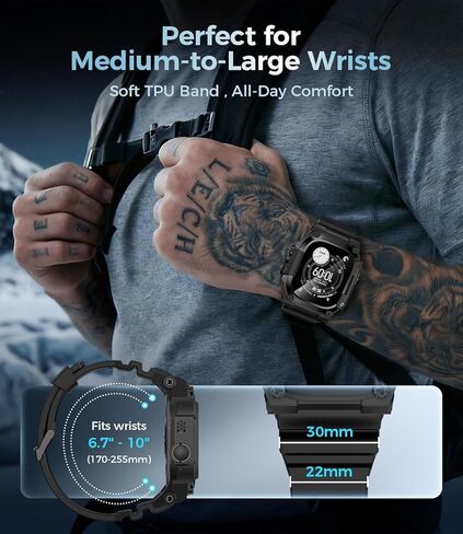 Goton Rugged Case with Band for Apple Watch Ultra 3/2/1 49mm, Military Grade Shockproof Cover + Screen Protector Kit for iWatch Band Men, Skin-Friendly TPU Strap for Outdoor Adventures in Saudi Arabia