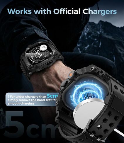 Goton Rugged Case with Band for Apple Watch Ultra 3/2/1 49mm, Military Grade Shockproof Cover + Screen Protector Kit for iWatch Band Men, Skin-Friendly TPU Strap for Outdoor Adventures in Saudi Arabia