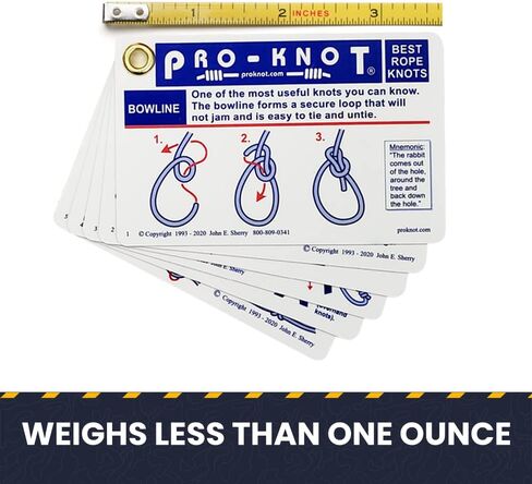 SGT KNOTS Tying Kit - (17) Waterproof Instruction Cards, (2) 6ft Double-Braided Ropes, (1) 6ft Nylon Webbing in Saudi Arabia