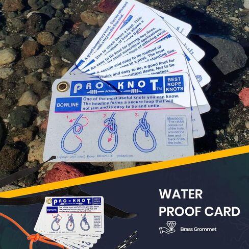 SGT KNOTS Tying Kit - (17) Waterproof Instruction Cards, (2) 6ft Double-Braided Ropes, (1) 6ft Nylon Webbing in Saudi Arabia