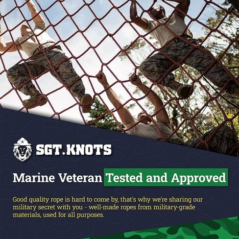 SGT KNOTS Tying Kit - (17) Waterproof Instruction Cards, (2) 6ft Double-Braided Ropes, (1) 6ft Nylon Webbing in Saudi Arabia