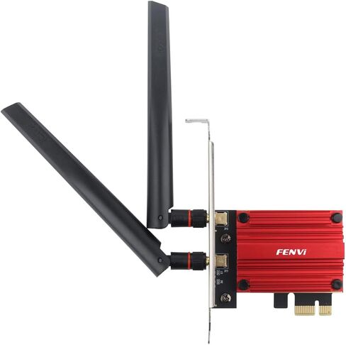 Fenvi WiFi 7 PCIe Wireless Card,Tri-Band WIFI7 MT7925 Network Adapter 802.11BE 5400Mbps, Bluetooth 5.4, WPA3, MU-MIMO, FV-BE5400 PCI Card for Desktop PC,Supports AMD/Intel Motherboard,Windows 11/10 in Saudi Arabia