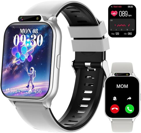 Kids Waterproof Smart Watch Girls with Fitness Tracker Sports Activity Pedometer Heartrate SpO2 Stress Monitor Flashlight APP HD Touch Screen Camera Games Music for 4-13 Year Old Girls Gifts for Kids in Saudi Arabia