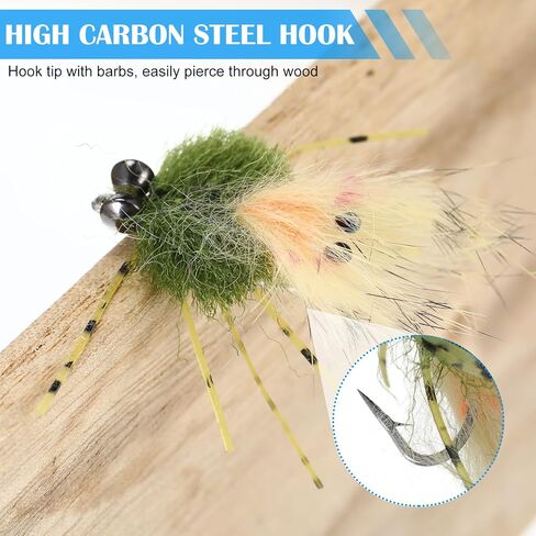 Simgoing Red Fish Lure Kit, Including Lure Box, Various Shrimp and Crab Lures - 15 Pieces, 2/0 Hooks, Fly Fishing Flies Gear in Saudi Arabia