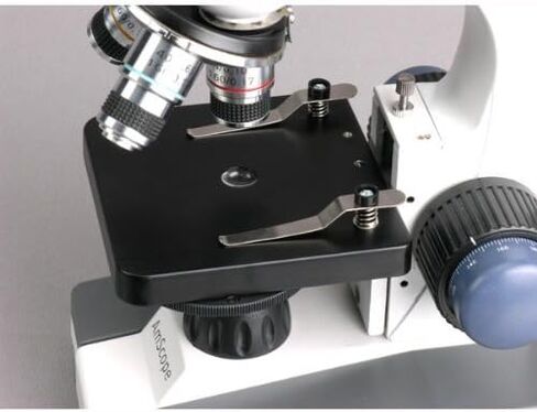 AmScope M150C-E Digital Compound Monocular Microscope, WF10x and WF25x Eyepieces, 40x-1000x Magnification, LED Illumination, Brightfield, Single-Lens Condenser + 0.3MP Camera in Saudi Arabia