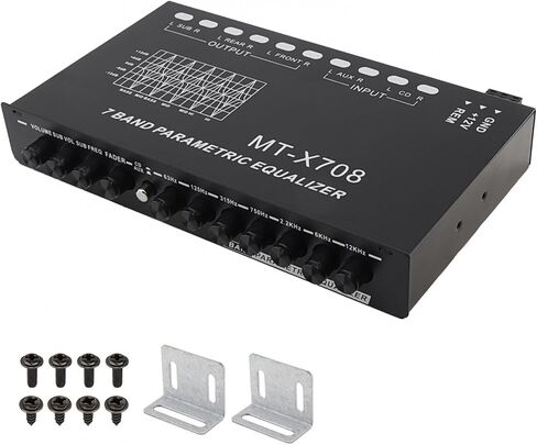7-Band Car Audio Graphic Equalizer, 7 Band EQ Frequency Adjustable Car Audio Equalizer Support Front/Rear Stereo and Dual Subwoofer Outputs in Saudi Arabia