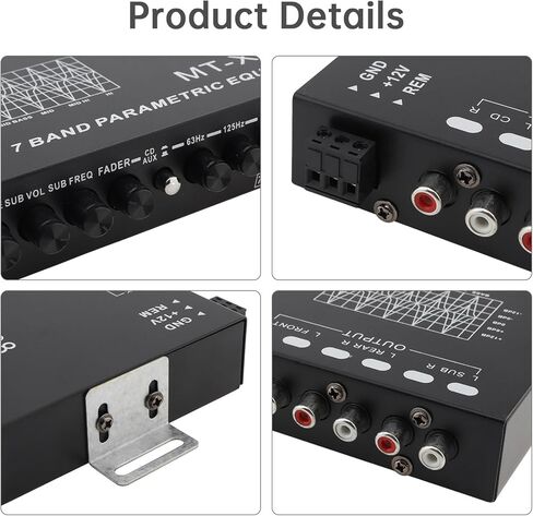 7-Band Car Audio Graphic Equalizer, 7 Band EQ Frequency Adjustable Car Audio Equalizer Support Front/Rear Stereo and Dual Subwoofer Outputs in Saudi Arabia