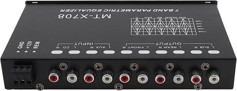 7-Band Car Audio Graphic Equalizer, 7 Band EQ Frequency Adjustable Car Audio Equalizer Support Front/Rear Stereo and Dual Subwoofer Outputs in Saudi Arabia