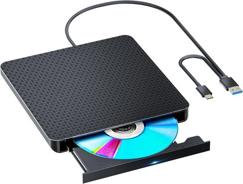 محرك أقراص Blu ray خارجي متوافق مع مشغل DVD/BD للقراءة/الكتابة المحمول يدعم محرك أقراص Blu-ray USB 3.0 وموقد DVD من النوع C لـ/Win7/Win8/Win10/Win11 للكمبيوتر الشخصي/الكمبيوتر المحمول يأتي مع ضمان لمدة عام in Kuwait
