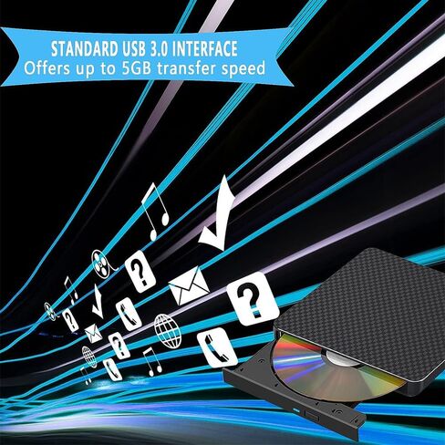 محرك أقراص Blu ray خارجي متوافق مع مشغل DVD/BD للقراءة/الكتابة المحمول يدعم محرك أقراص Blu-ray USB 3.0 وموقد DVD من النوع C لـ/Win7/Win8/Win10/Win11 للكمبيوتر الشخصي/الكمبيوتر المحمول يأتي مع ضمان لمدة عام in Kuwait