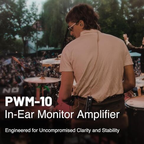 Phenyx Pro Dual-Channel Wired in-Ear Monitor Amplifier, Portable IEM with 2 XLR Inputs, Stereo/Mono Mode, DC/2 AAA Batteries Power, Personal Headphone Amp for Stage, Bands, Live, Recording (PWM-10) in Saudi Arabia