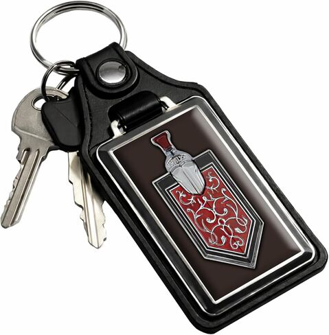 Brotherhood 1970's Compatible with Monte Carlo Dark Brown Emblem Design Keychain Key Holder Key Ring For Men Heavy Duty Car Keyring For Men and Women in Saudi Arabia