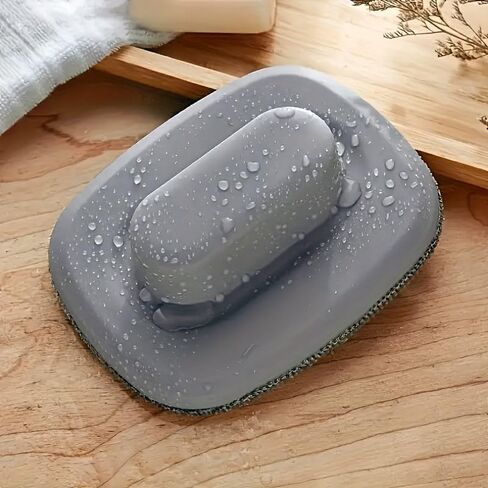 1pc Multi-Functional Mesh Screen Cleaning Brush Portable Durable Plastic Handle Window Sofa Wall Carpet Universal Cleaning Tool, Gray in Saudi Arabia