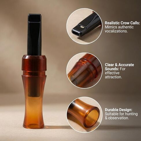 Crow Caller to Attract Crows, Professional Crow Caller Whistle for Hunting and Birdwatching, Realistic Crow Call with Durable PP Material for Outdoor Wildlife Observation and Survival Training in Saudi Arabia