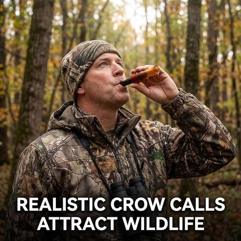 Crow Caller to Attract Crows, Professional Crow Caller Whistle for Hunting and Birdwatching, Realistic Crow Call with Durable PP Material for Outdoor Wildlife Observation and Survival Training in Saudi Arabia
