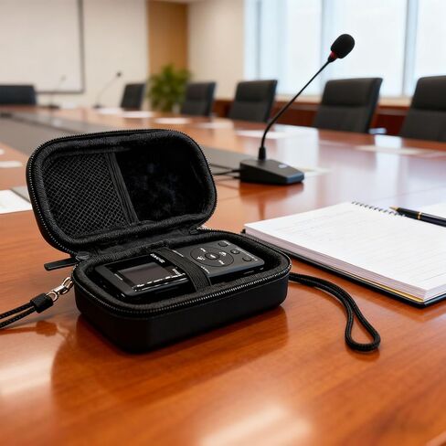 Digital Voice Recorder Carrying Case for PX370 PX470, Compact Hard Shell Storage Bag Organizer for MP3 Player, 3D Printing Pen, USB Cable & Earphones in Saudi Arabia