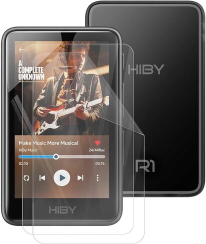 واقي شاشة مشغل MP3 HiBy R1 HiFi، [عبوتان] طبقة TPU ناعمة وشفافة عالية الدقة [مضادة لبصمات الأصابع] [مضادة للخدش] [خالية من الفقاعات] [صديقة للحافظة] متوافقة مع مشغل الموسيقى HiBy R1 (3 بوصات) in Kuwait