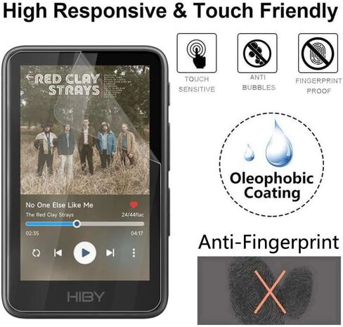 واقي شاشة مشغل MP3 HiBy R1 HiFi، [عبوتان] طبقة TPU ناعمة وشفافة عالية الدقة [مضادة لبصمات الأصابع] [مضادة للخدش] [خالية من الفقاعات] [صديقة للحافظة] متوافقة مع مشغل الموسيقى HiBy R1 (3 بوصات) in Kuwait