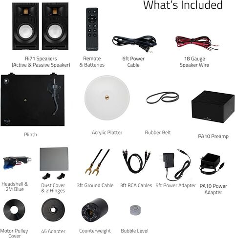 Fluance RT85 Vinyl Turntable Record Player, Ortofon 2M Blue Cartridge, Ri71 Powered Bookshelf Speakers, PA10 Preamp in Saudi Arabia