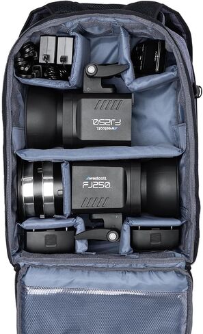 طقم حقيبة ظهر Westcott FJ250 Strobe 2-Light مع مشغل لاسلكي FJ-X3 S لكاميرات سوني in Kuwait