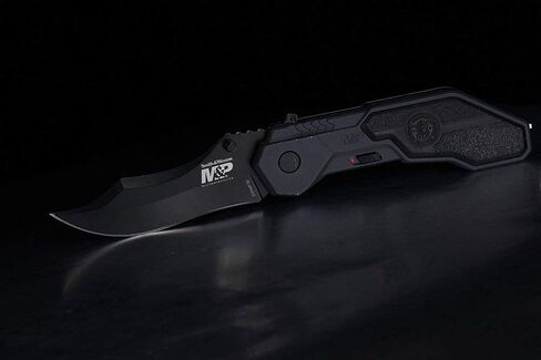 سميث اند ويسون M&P SWMP1B 7.1 بوصة سكين قابل للطي عالي الكربون SS مع شفرة مشبك 2.9 بوصة ومقبض ألومنيوم للتكتيكية والبقاء وEDC in Kuwait