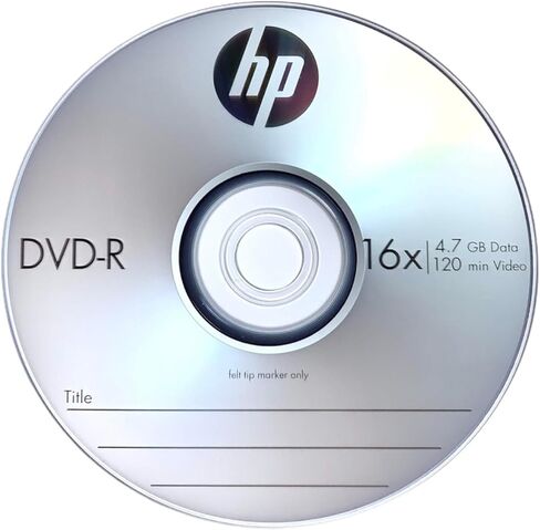 HP DVD-R Blank Recordable Disc 16X 4.7GB , Logo, 50 Pieces in Saudi Arabia