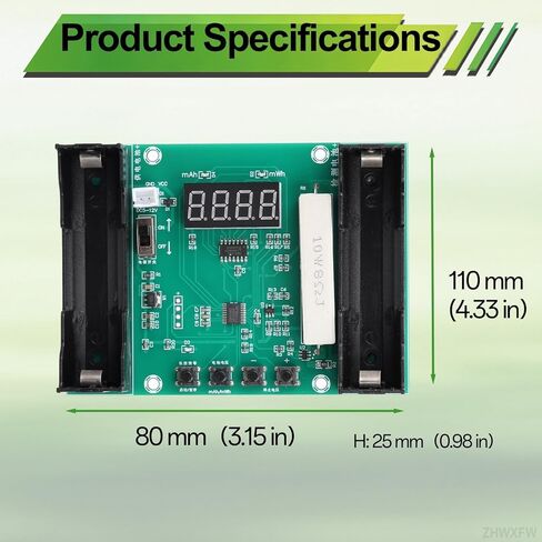 XH-M240 جهاز اختبار السعة 18650 وحدة اختبار قدرة بطارية الليثيوم مع شاشة LCD رقمية لقياس MAh MWh in Kuwait