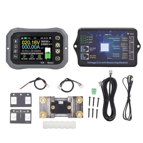 600A Battery Monitor, Voltmeter Coulometer, Battery Monitor Color LCD Display APP Control Voltage Current Measuring Module with Shunt, Battery Testers in Saudi Arabia