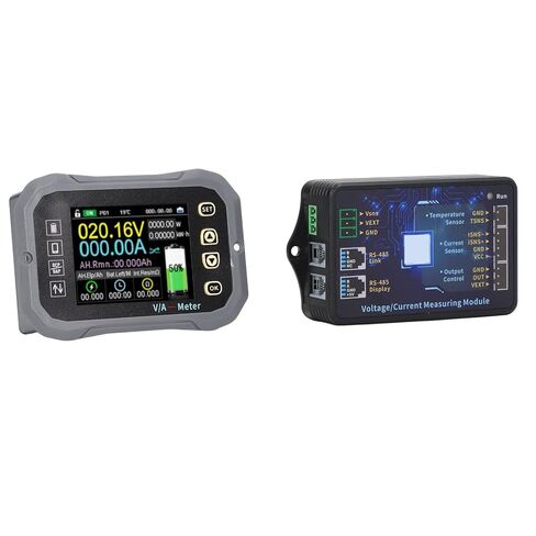 600A Battery Monitor, Voltmeter Coulometer, Battery Monitor Color LCD Display APP Control Voltage Current Measuring Module with Shunt, Battery Testers in Saudi Arabia